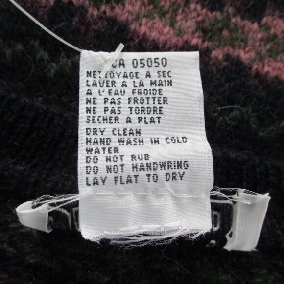 Wool Sweater Tunic Length Henley Neckline Button Front Jewel Tones Scandi Style - Picture 6 of 10